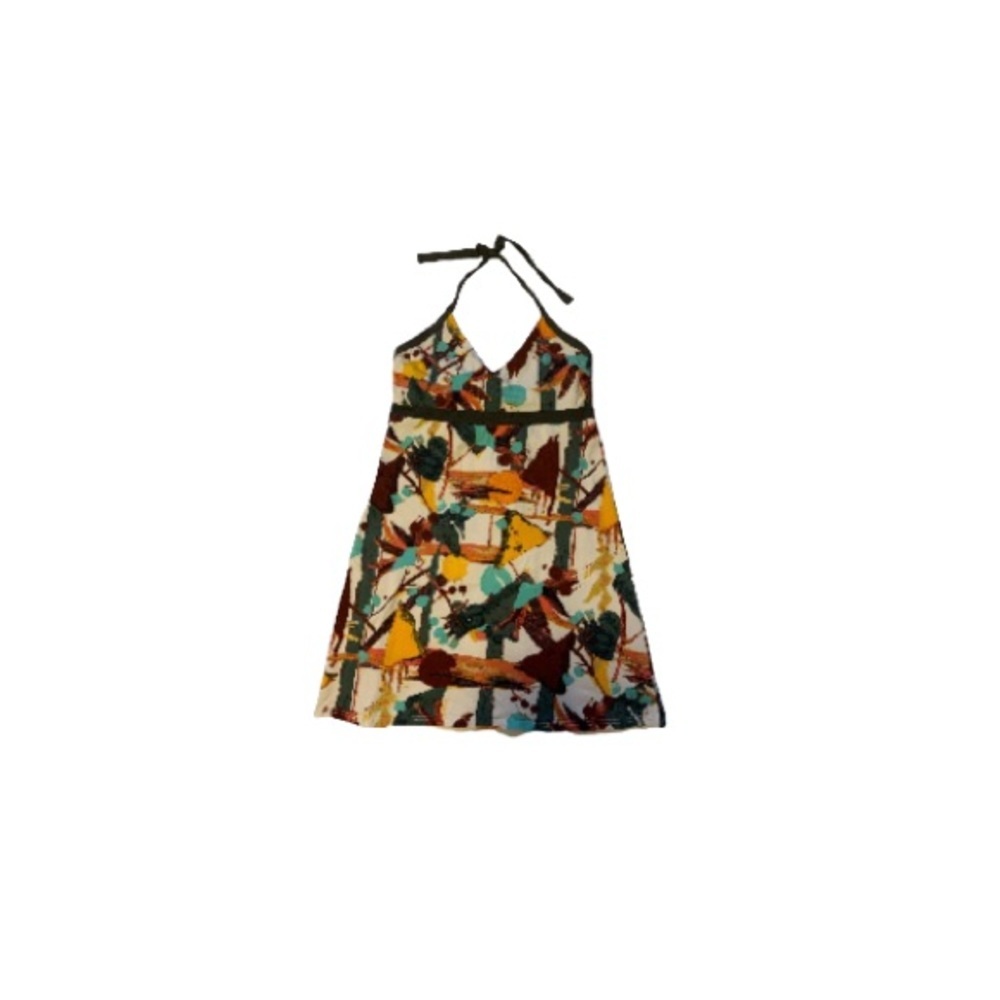 Patagonia Multicoloured Stretch Cotton Halter Dress - Women’s Size XL